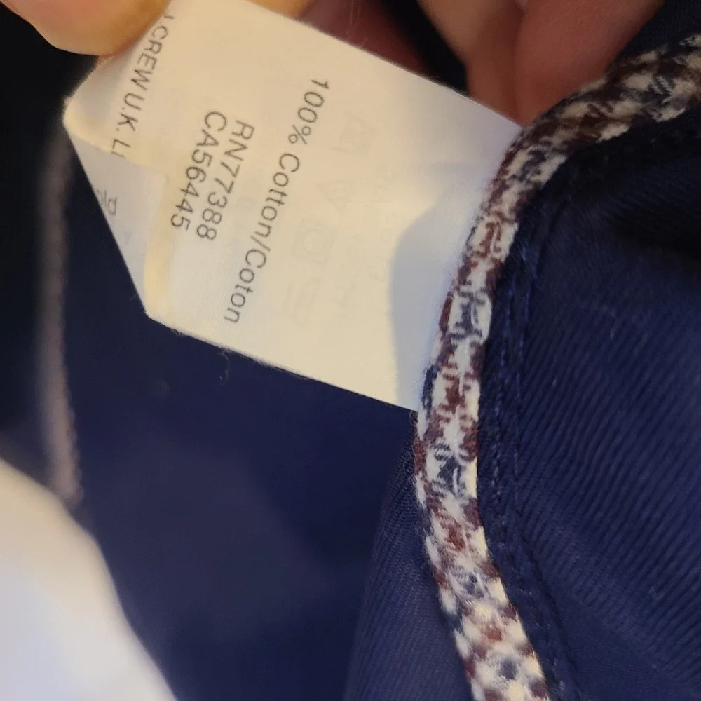 J.Crew Womens Utility Field Wax Jacket Navy Blue Gold Button XS Lightweight - Picture 9 of 9